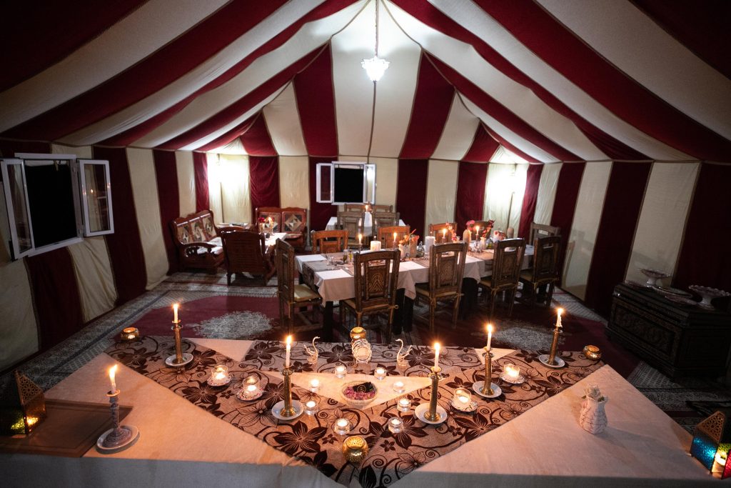 Dunes Luxury Camp Dinning big Tent